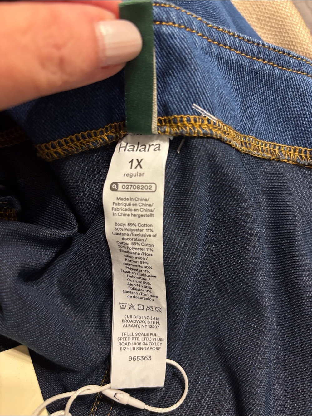 Halara Flex Denim Wide Leg Stretch Plus Overalls - Picture 12 of 13
